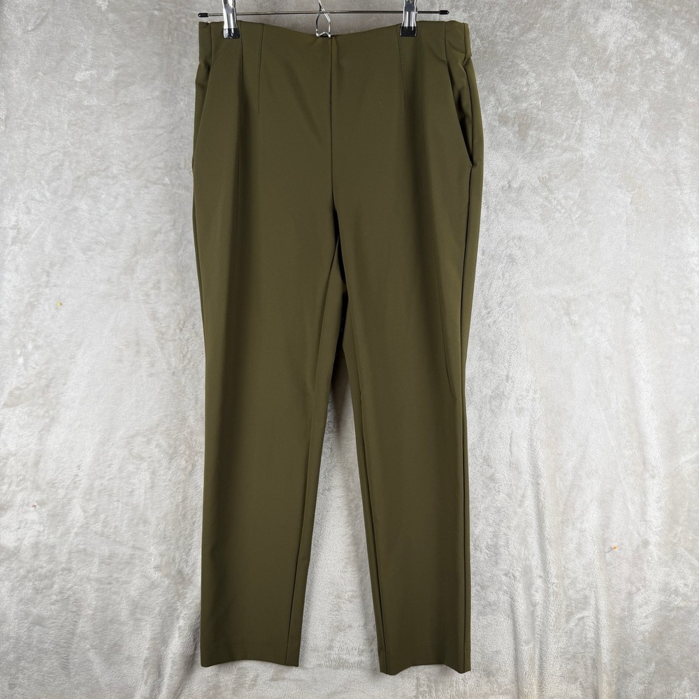 Autres Filles Womens Olive Green Tapered Pull On Trousers Pants Size Medium M